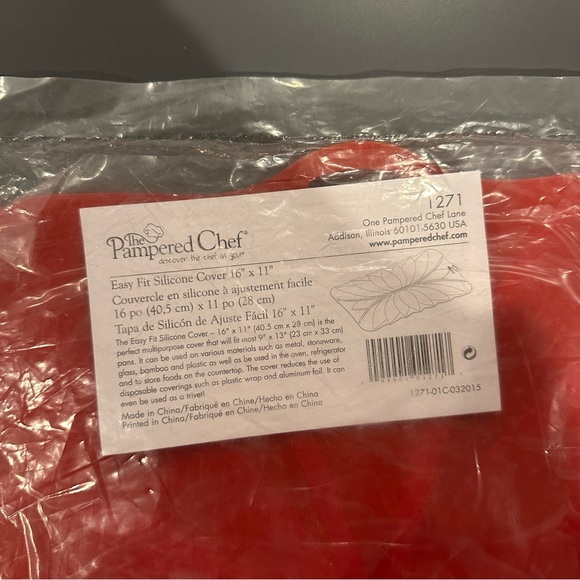 Pampered Chef Red Silicone Cover - Picture 2 of 2